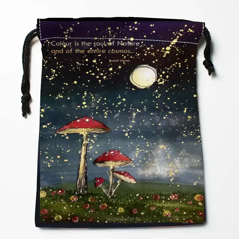 

New Arrival Mushroom Drawstring Bags Custom Storage Printed Receive Bag Type Bags Storage Bags Size 18X22cm