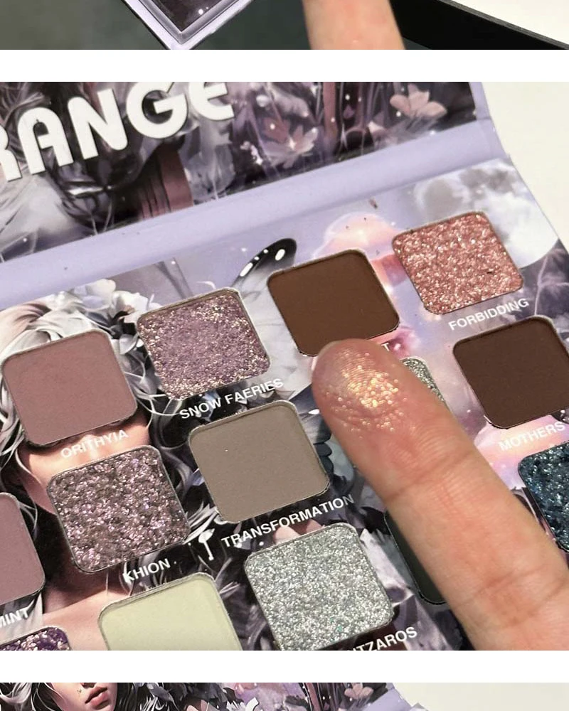 21-Color Chameleon Flashing Eyeshadow Palette Cold Moon Multi-functional Matte Shimmer Glitter Pigments Long-lasting Makeup