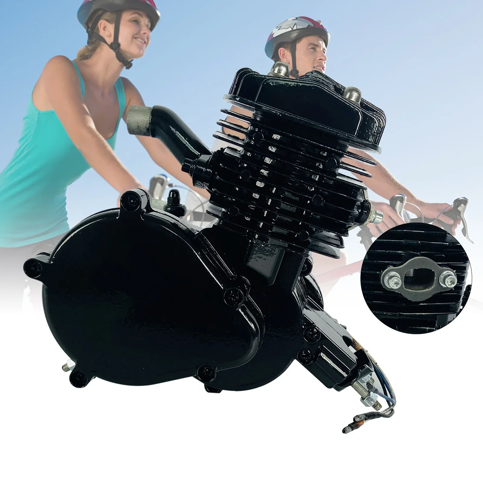 2-Takt 80cc Fahrradmotor Benzin Fahrradmotor Motorisierter Gasmotor Motor für motorisierten Fahrrad Fahrradzyklus – Detail 1