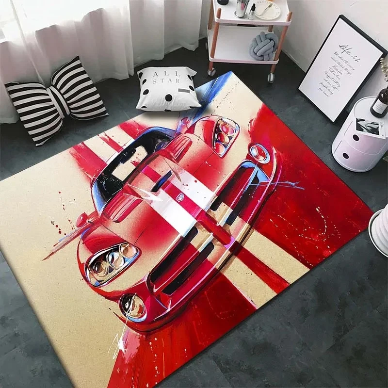 Classical Racing Car Carpet for Living Room Home Decorations Sofa Table Large Area Rugs Boys Room Non-slip Carpet Car Floor Mat decorative carpet,non slip carpet