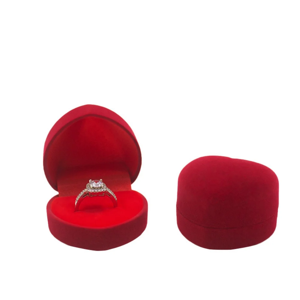 Earring Packaging Box Plush Jewelry Display Case Velvet Jewelry Box Luxurious Valentine'S Day Gift Box For Wedding Anniversary