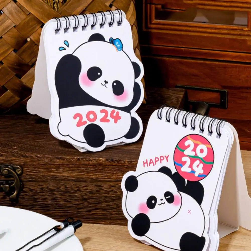 2024 Desk Calendar Kawaii Panda Coil Calendar Book Annual To Do List Daily  Planner Agenda Organizer Stationery Office Supplies - AliExpress