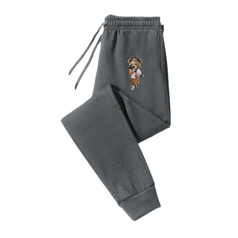 Men Spring Autumn Pant Drawstring Polyester Fiber Embroidery Casual Trousers Loose Jogging Pants High Street Harajuku Sweatpant
