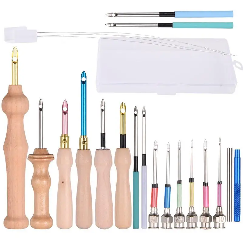 

Punch Needle Tool Kit Embroidery Stitching Punch Needle & Needle Threader Embroidery Poking Cross Stitching Tools Knitting