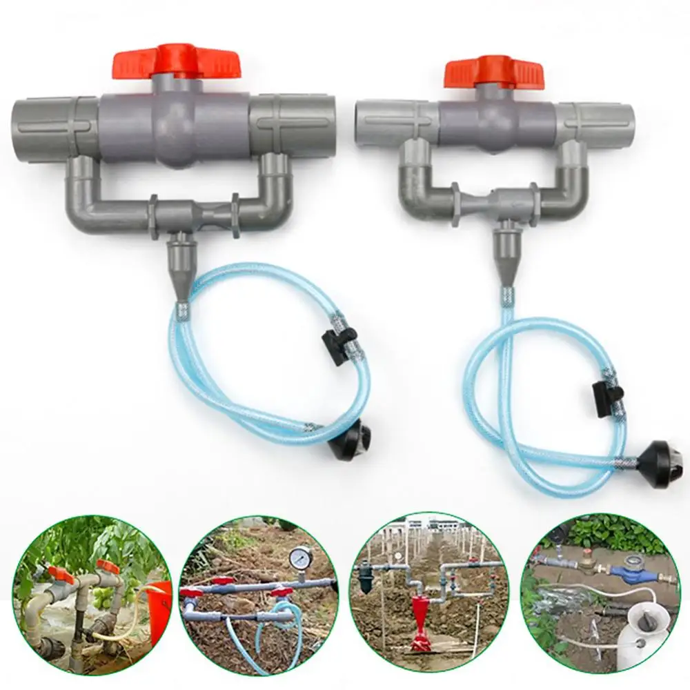 32/40/50/63mm Irrigation Venturi Fertilizer Injectors Device Garden Irrigation Water Tube Pipe Flow Control Switch Filter Kit