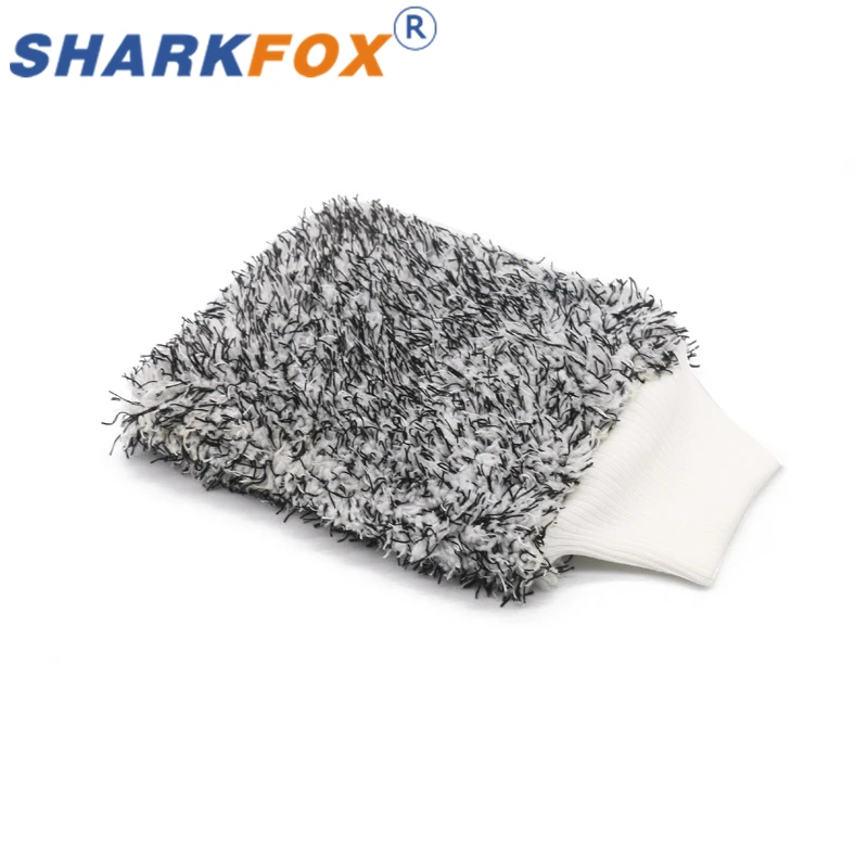 1Pc Double-sided Microfiber Washable Car Washing Gloves Car Care Cleaning Gloves Cleaning Cloth Towel Mitt Accessories