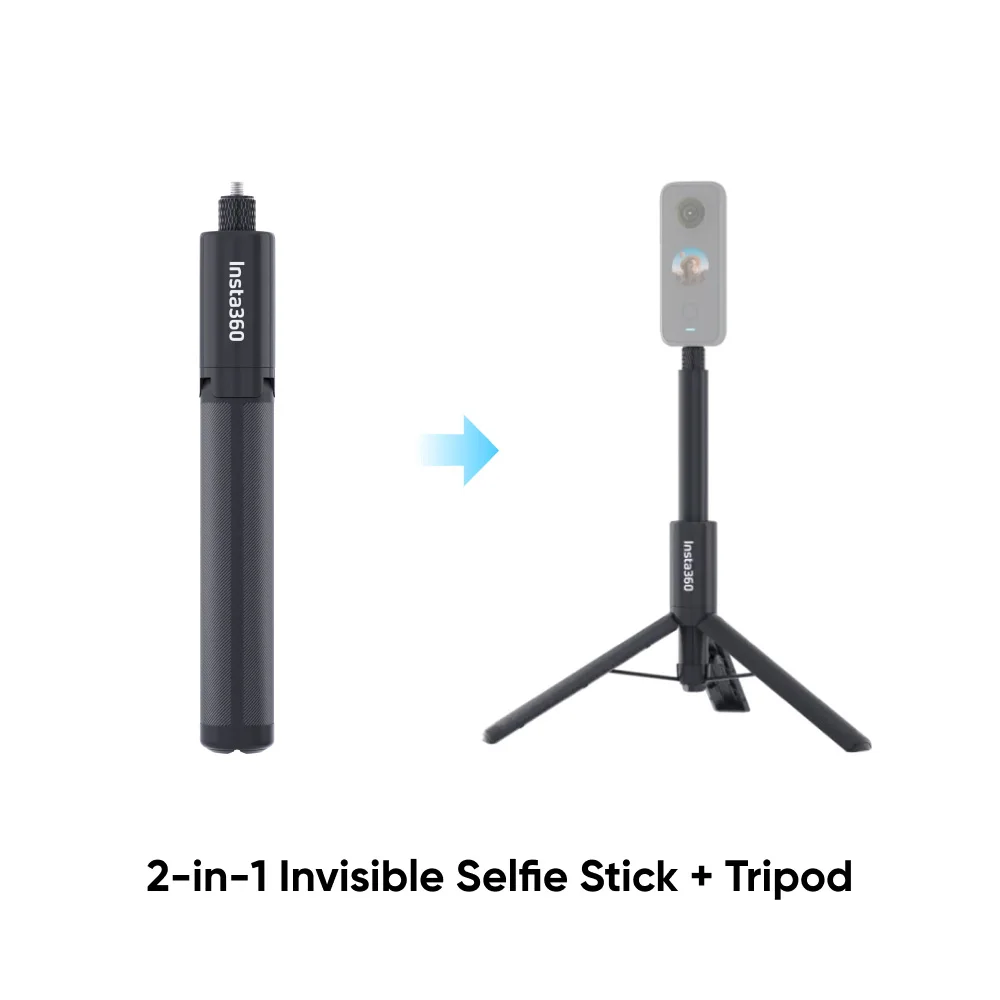 

Fran-T25A For Insta360 2-in-1 Invisible Selfie Stick and Tripod (ONE X2/ONE R/GO2) Action Cameras Accessories