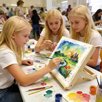 Desktop Easel For Painting Wooden Adjustable Angle Foldable Holder Painting Art Easel Tabletop For Adults Beginners Teens 2