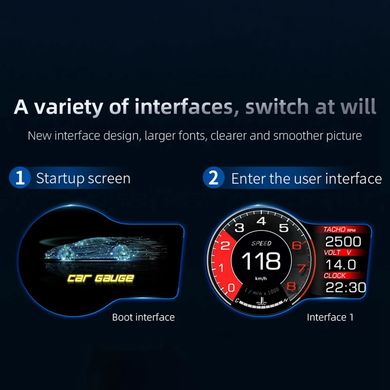 OBD LCD ÷  GPS HUD ڵ ǻ, ڵ   ÷,   ǽð ӵ