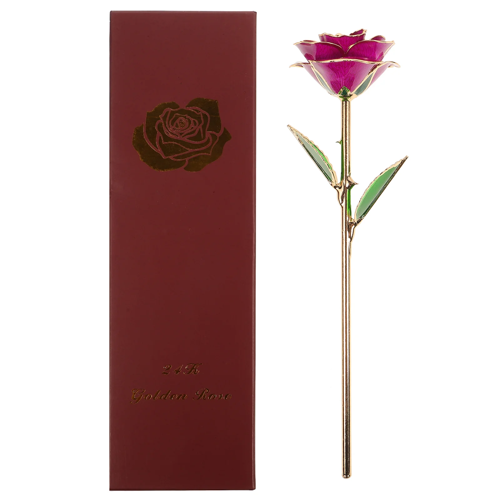 

Blooming Lacquered 24K Gold Roses Plated Real Rose Birthday Valentine's Day Anniversary Mother's Day Gift with Souvenir Bag