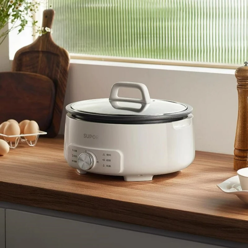 SUPOR 220V Multifunctional Split Electric Hotpot Household 4L Electric Cooker 1500W Small Electric Wok Frying Pan 2