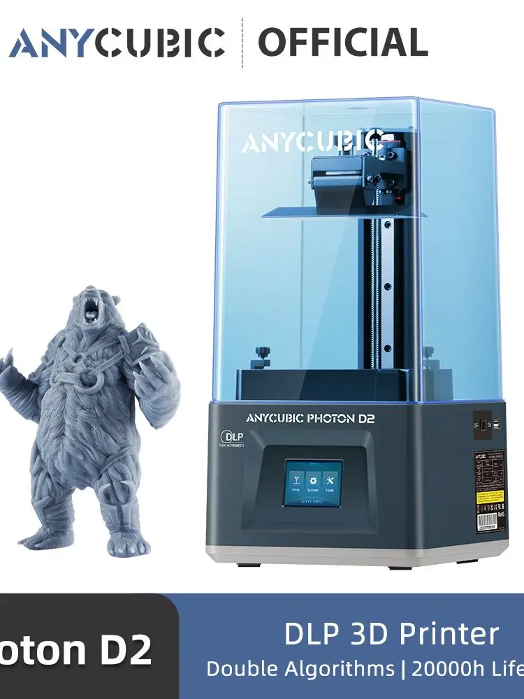 ANYCUBIC Photon D2 DLP 3D Printer Double Algorithms Ultra High Resolution  3D Printing 20000-hours Usage Lifespan 5.9 Inches - AliExpress