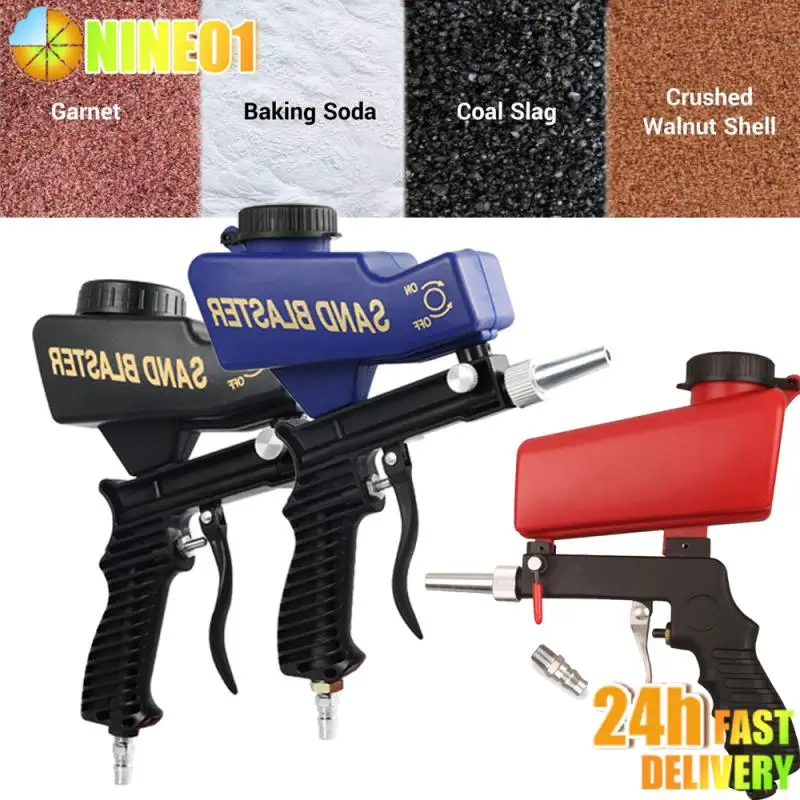 Sandblasting Gun Adjustable 90psi Portable Sand Blaster Sand Blasting