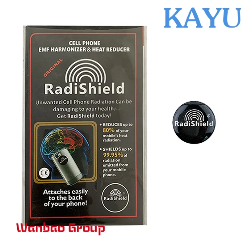 

Custom Hoonni customized Radishield EMF protection 5G blocker Anti Radiation Mobile Sticker negative ions scalar quantum energy