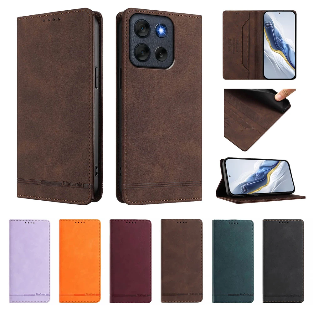 Magnetic RFID Anti-Theft Leather Card Holder Book Case
