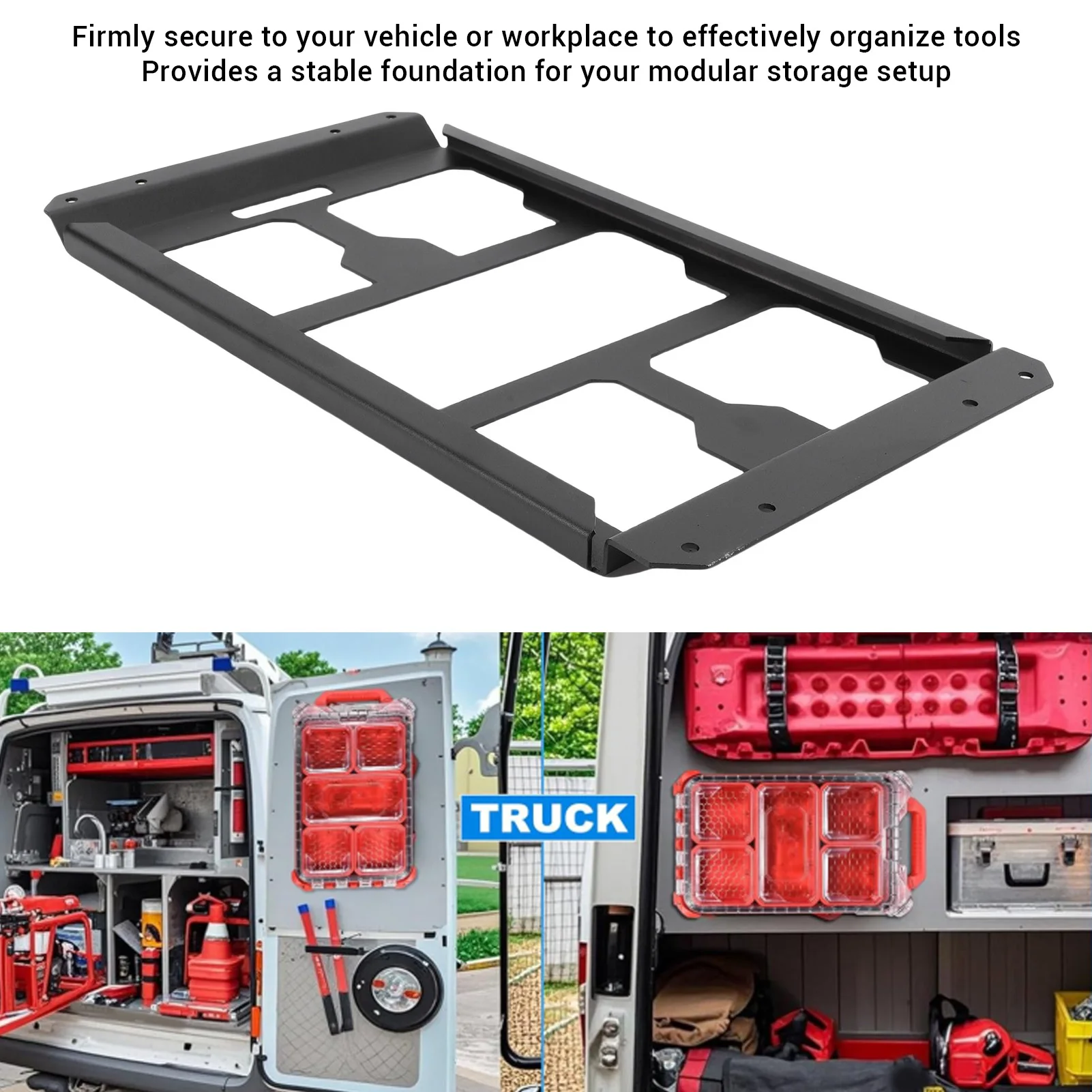 도구 상자 장착 플레이트 100파운드 하중 용량 안정적인 기초 분말 코팅 장착 플레이트 차량 바닥에 적합