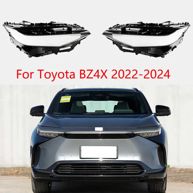 For Toyota BZ4 BZ4X 2022-2024 Car Headlight Cover Glass Headlamp Lens Transparent Lampshade Shell Replace The Original Glass