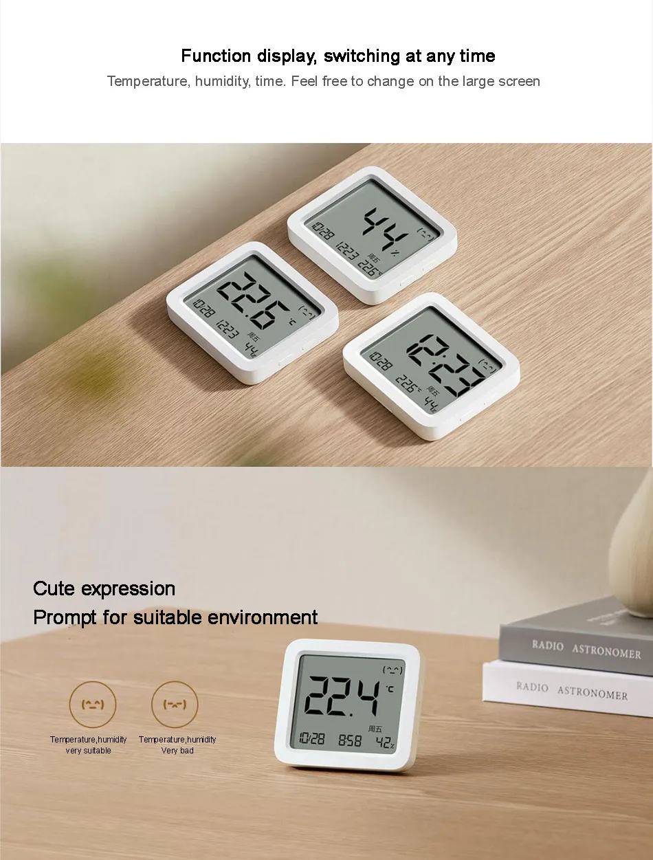 Smart thermometer Xiaomi Mijia Bluetooth 3 wireless digital hygrometer temperature and humidity work with Mijia APP