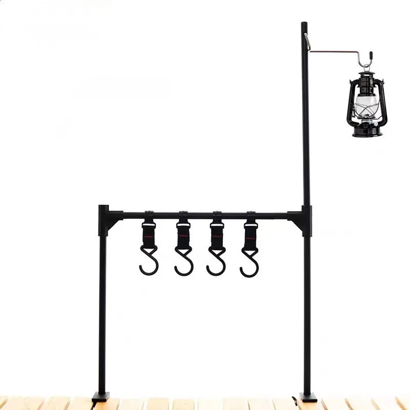 

Camping Desktop Storage Rack Ultralight Camping Cookware Hanging Rack Shelf Outdoor Picnic BBQ Tool Hanger Light Stand Rack