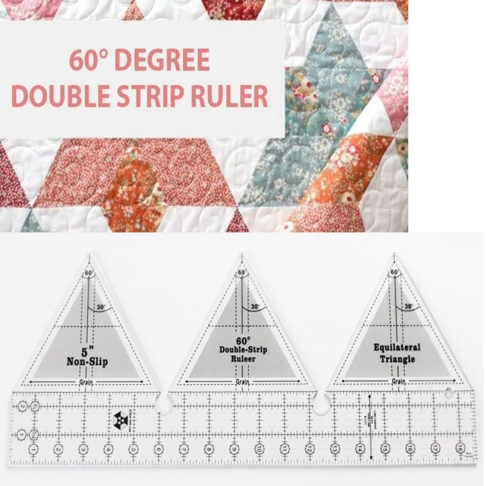 

60 Degree Double Strip Creative Ruler Grids / Quilt Rulers for Widely Used in Drawing Designer Pattern Maker Tailor