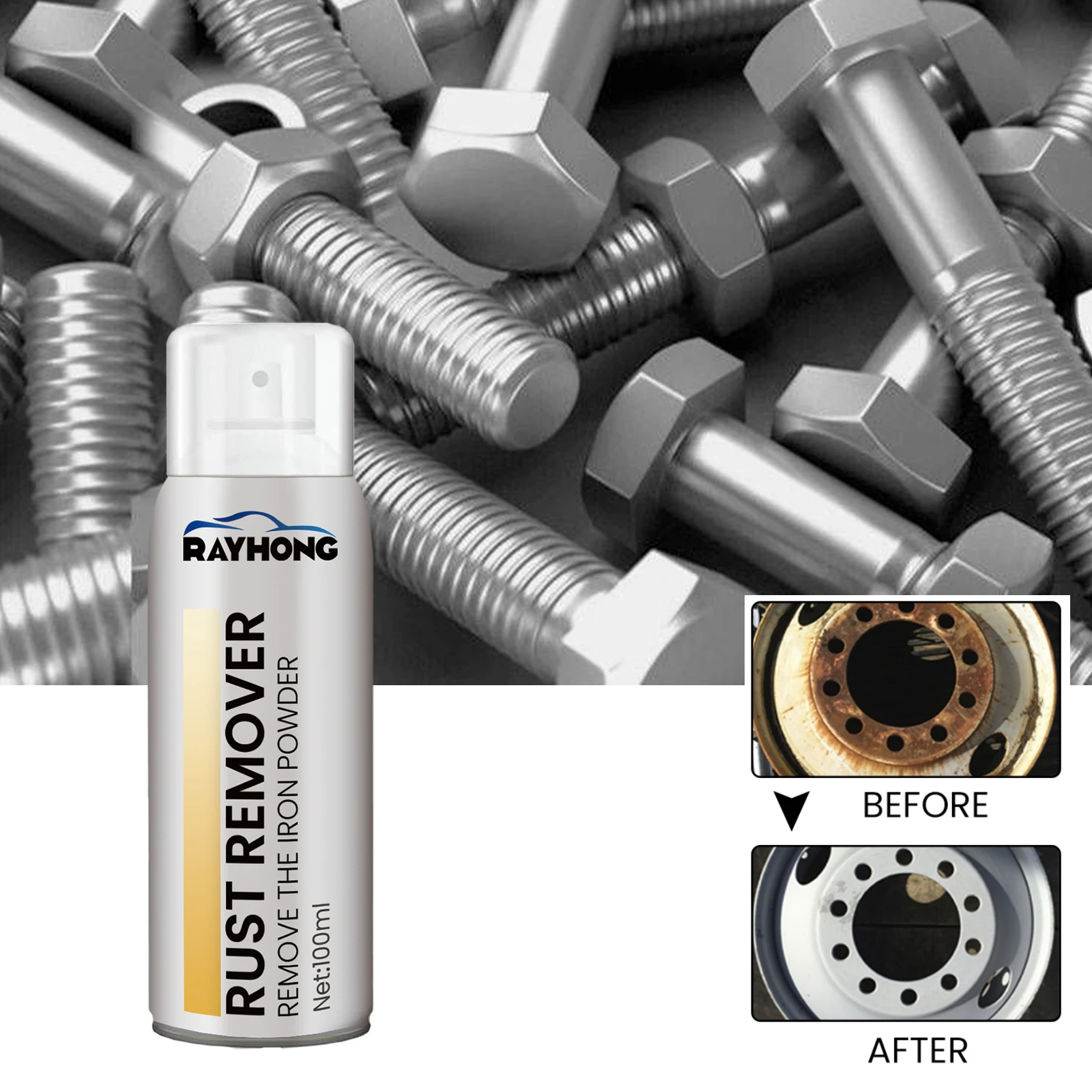 100mlPowerfulAllPurposeRustCleanerSprayDerustingSprayCar