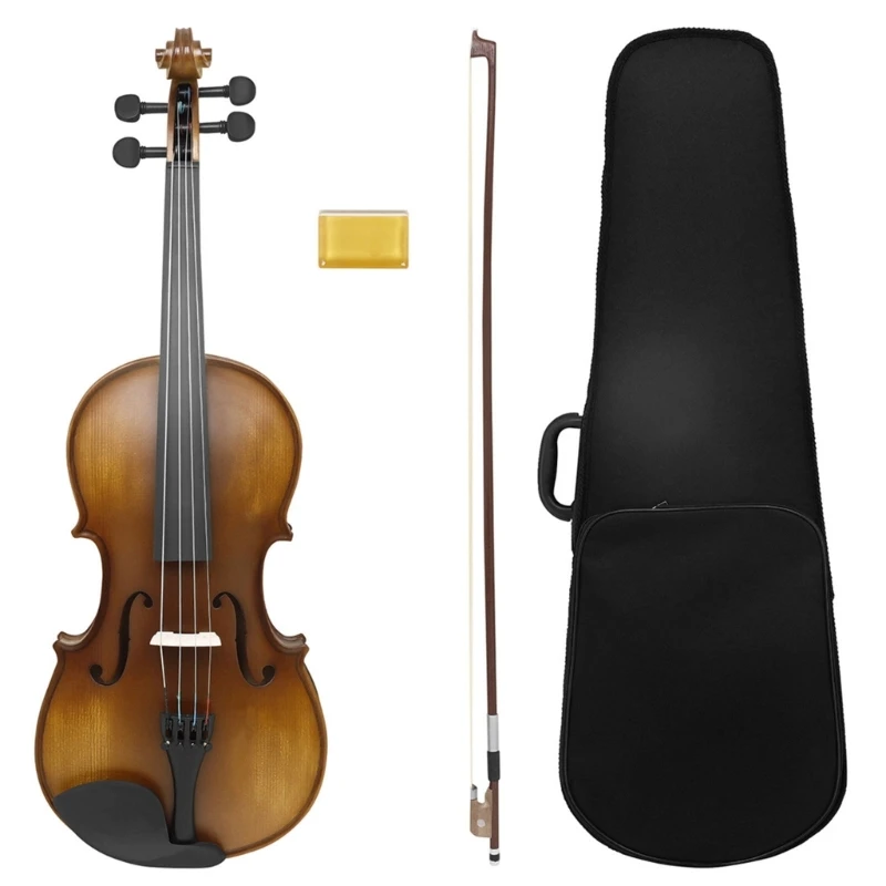 Spruce Panel Viola Natural Acoustic Viola with Bows and Carrying Case Professional 4/4 Stringed Instrument