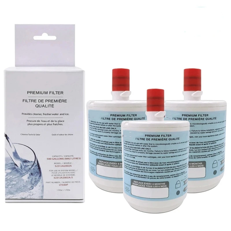 Refrigerator Water Filter Replacement for LG LT500P, ADQ72910901, GEN11042FR-08, Kenmore 9890, 469890, HDX FML-1, LFX25973D, Refrigerator Water Filter