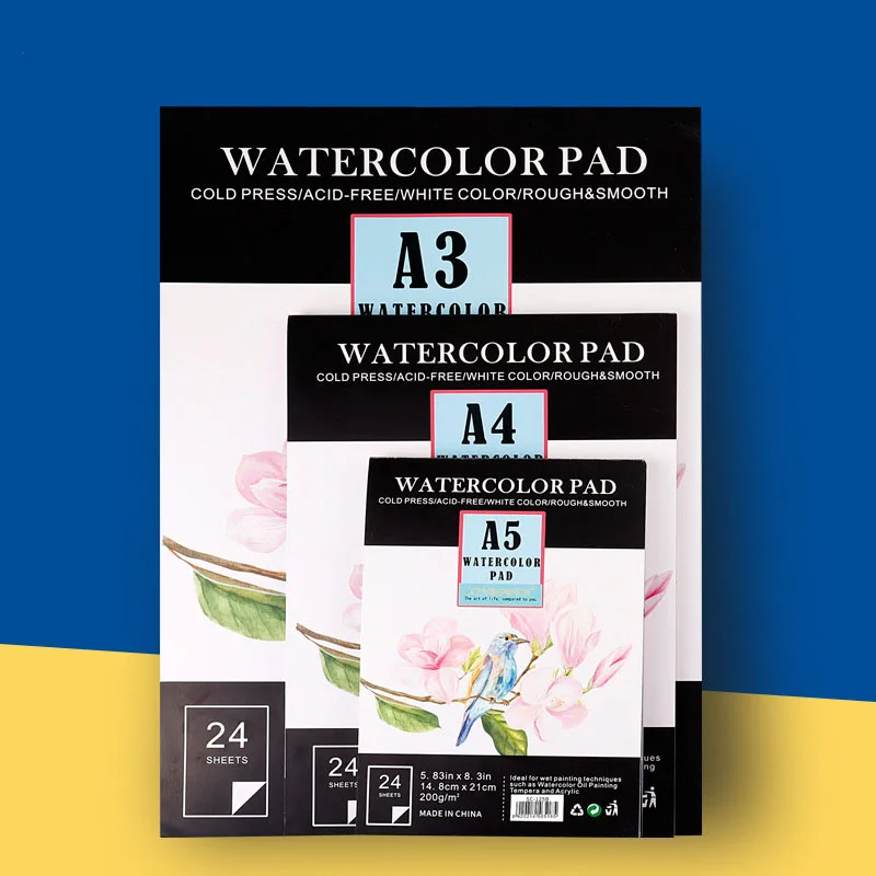 A4/A5 Watercolor Pad, 200gsm, 24 Sheets | Cold-Pressed, Acid-Free, Artist Paper for Adults and Students - Painting 3