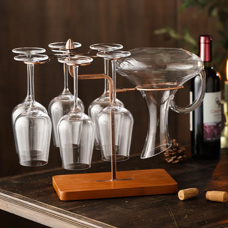 

Light Luxury Modern Wine Glass Holders Hanging Wine Bottle Stand Household Upside Down Highstand Cup Hanger Storage Organizer