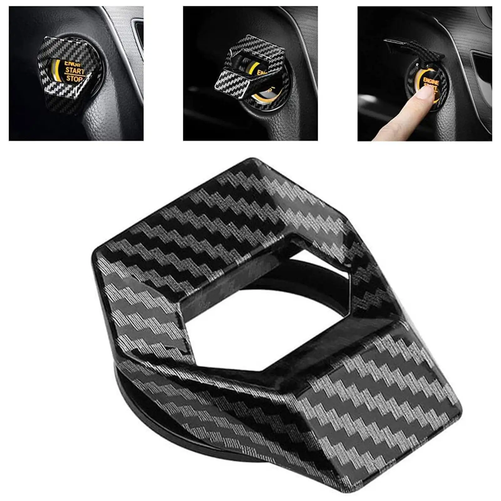 Car Engine Start Stop Switch Button Cover Decorative Auto Accessories Push Button Sticky Cover Car Interior Car-Styling car start button cover car start button car start stop button