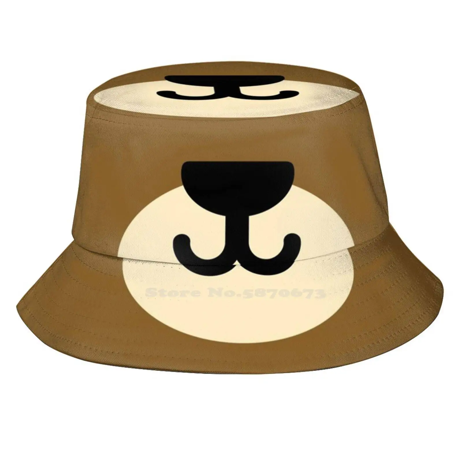 Orso Pieghevole Panama Cappello Da Pescatore Berretto Cartone Animato Carino Espressione Animale Orso Yogi
