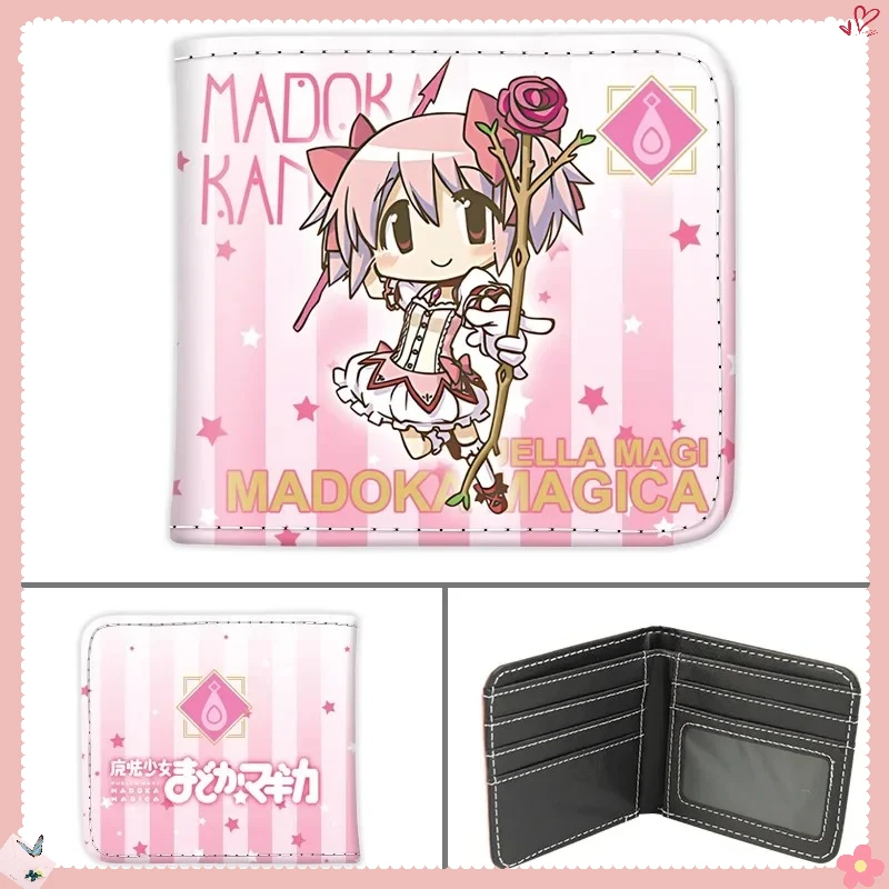 Charming Puella Magi Madoka Magica Anime Bifold Wallet - Cute Cartoon PU Leather Collectible Gift Purse