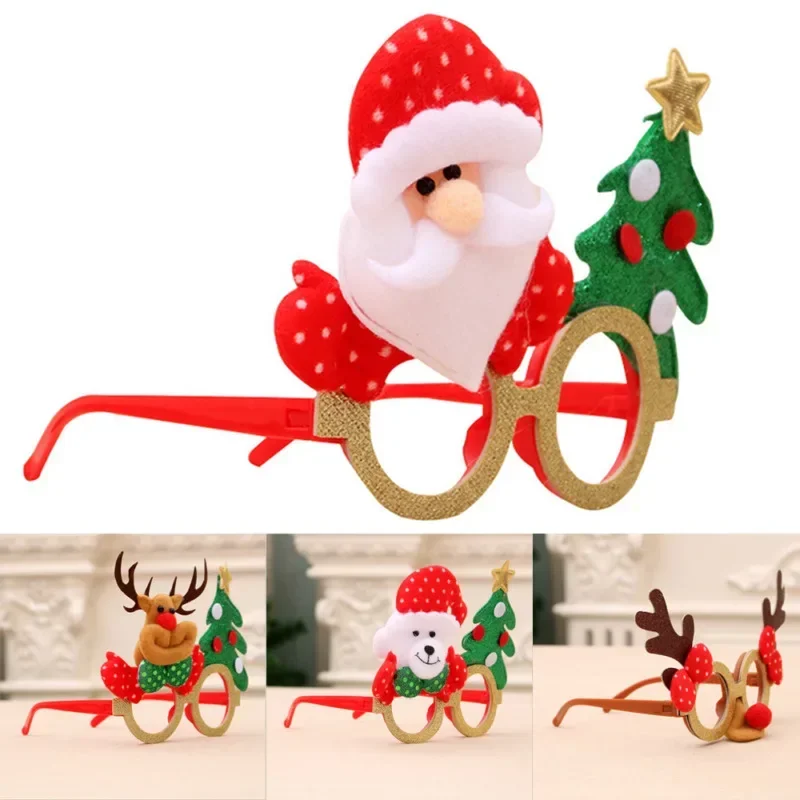 Christmas Ornaments Creative Christmas Items Party Glasses Frame Decoration DIY New Year Xmas Decoration Glasses Gift for Kids