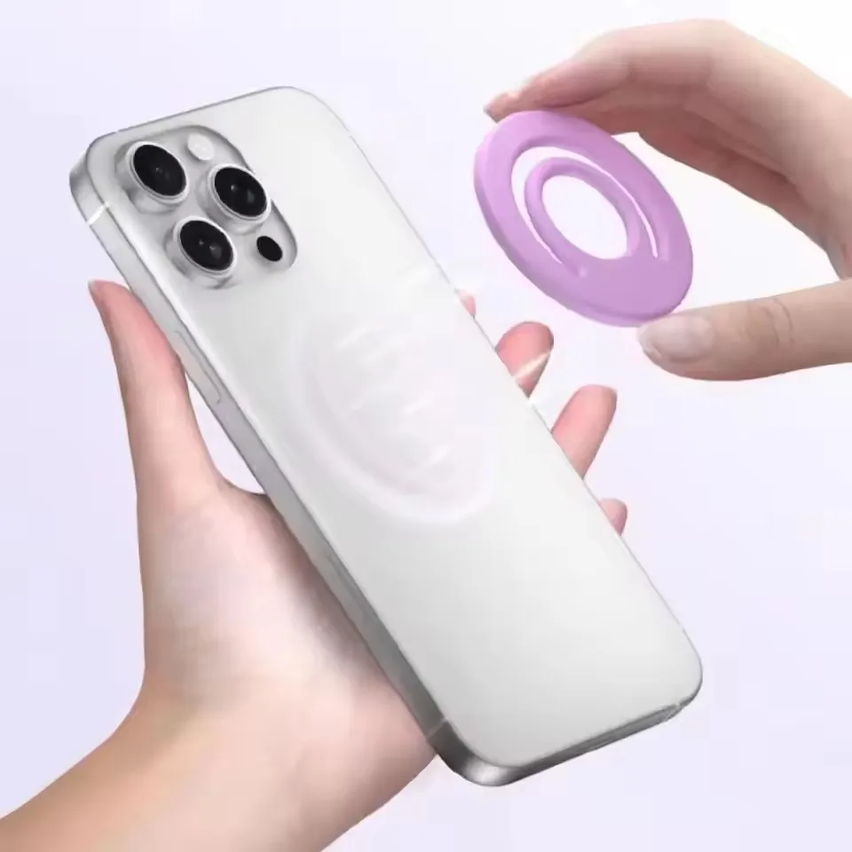 Magnetic Silicone Phone Ring Holder and Grip Strap - Mobile Accessories