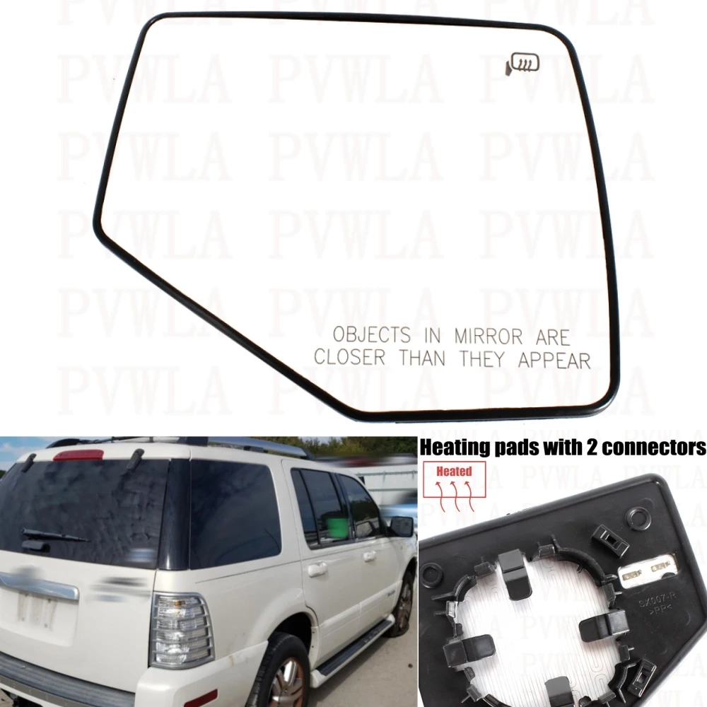 For Mercury Mountaineer 2006 2007 2008 2009 2010 Car Accessories Right Side Auto Heated Rearview Mirrors Glass 6L2Z17K707C