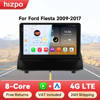 Hizpo sistemas de coche inteligentes Radio para Ford Fiesta MK7 2009-2017 coche Multimedia GPS 2din Autoradio inalámbrico CarPlay Android Auto WIFI 1
