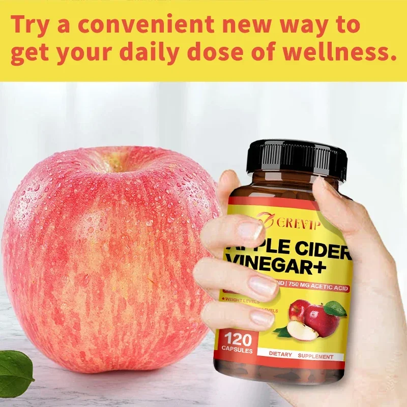 Apple Cider Vinegar Supplement Boosts Metabolism Maintains Healthy Cholesterol Levels Contains Vitamin D3 and Zinc