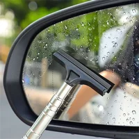 Car Rearview Mirror Wiper Stainless Steel Telescopic Retractable Layered Brush Head Auto Mirror Wash Clear for Auto Accessories 2