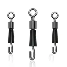 Bearing Swivel Fishing Hook 3pcs/set Fast Connector Solid Rings Rolling Fishing Line Quick Link Fishing Accessories Gear Tackle