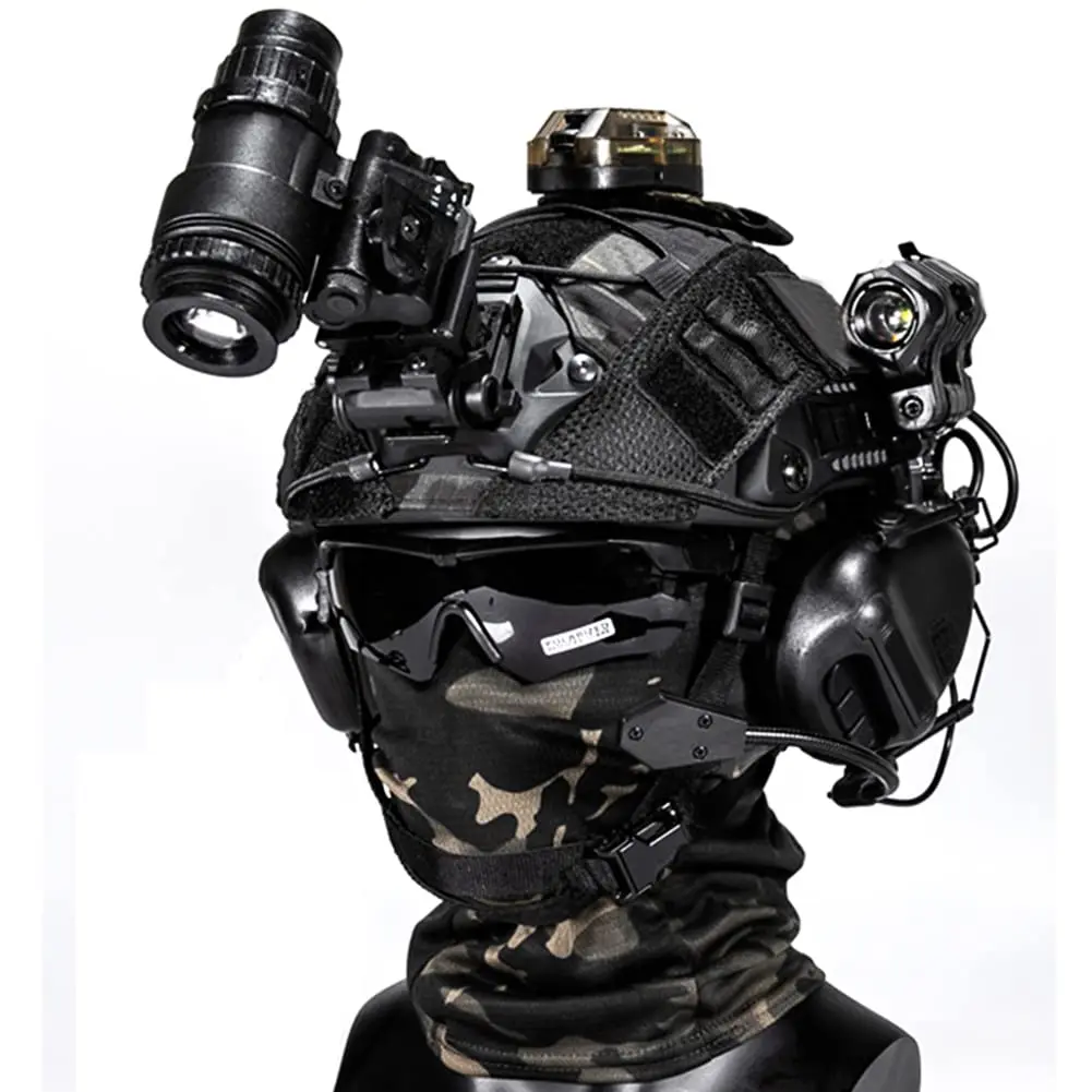 FASTPaintballHelmetSetswithTacticalHeadsetandTelescopeModel