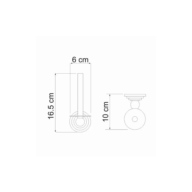 Бумагодержатель WasserKRAFT Isar K-7397 (Металл, покрытие \