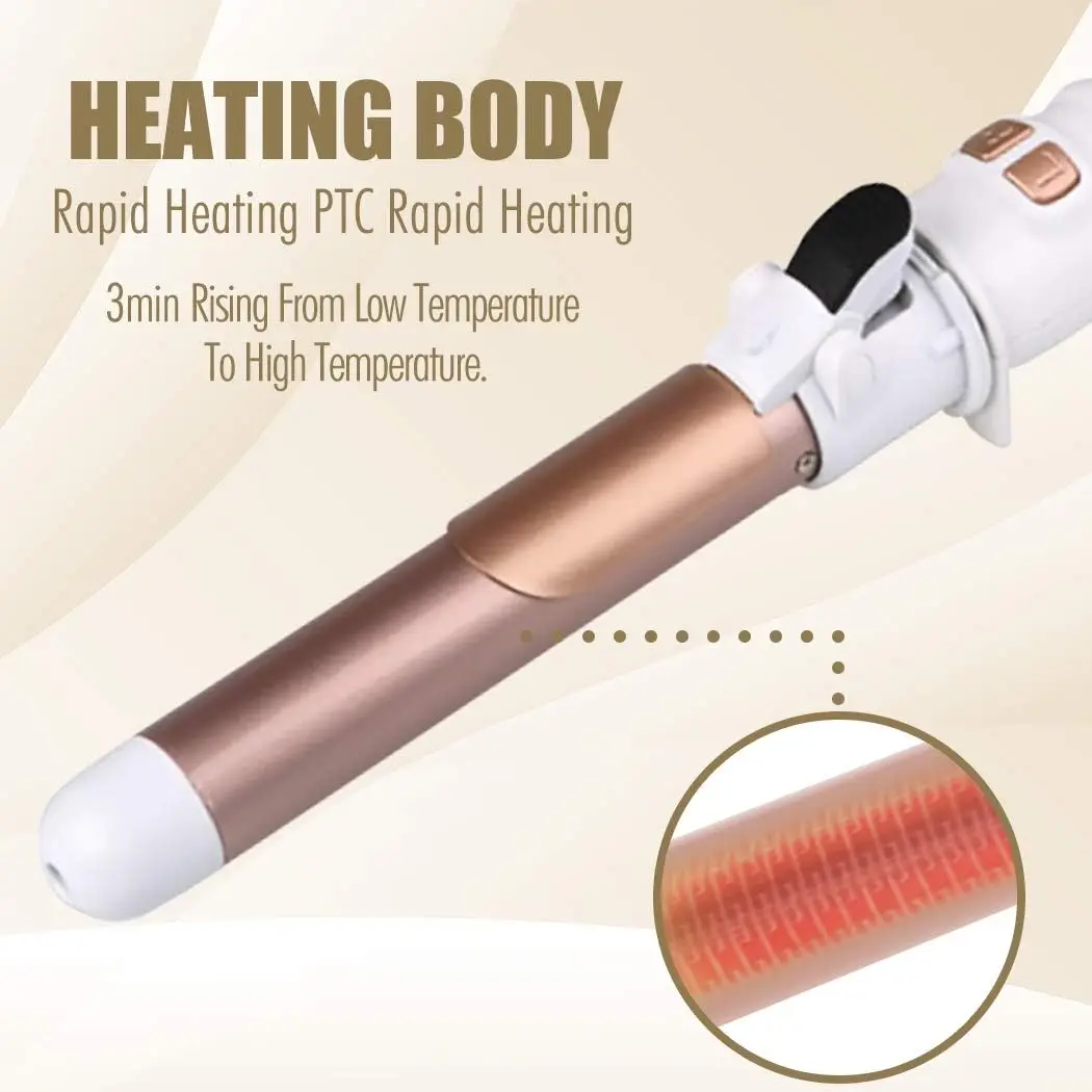1.1/1.25inch Rotating Curling Iron Curling Wand Automatic Hair Curler 30s Instant Heat Auto Hair Waver Styling Irons