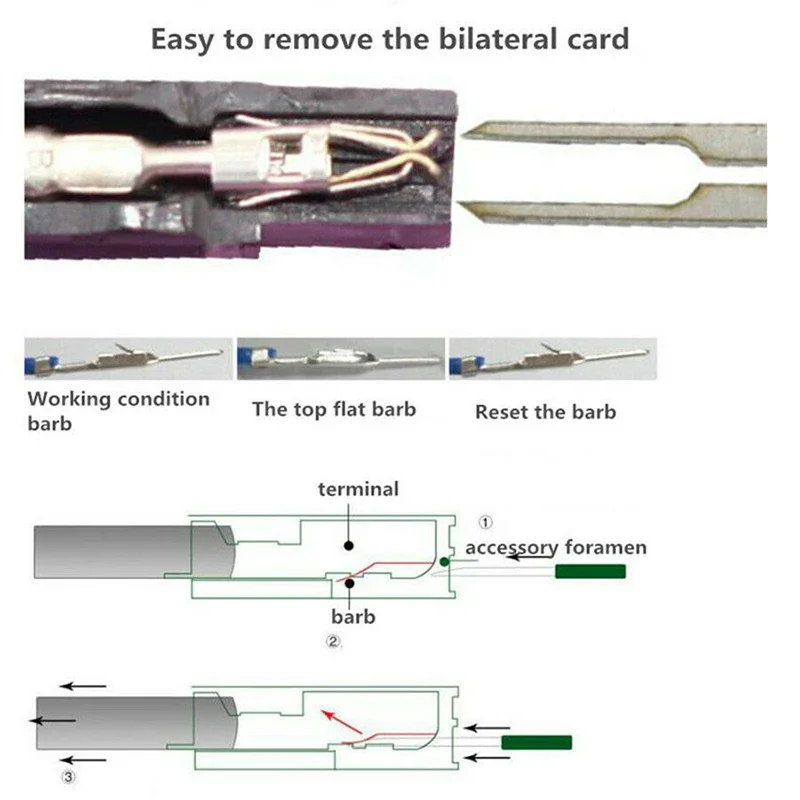 

Releasing Electrical Set Circuit Tools Connector Pin Puller Terminal Removal Repair Motorcycle Extractor Cable