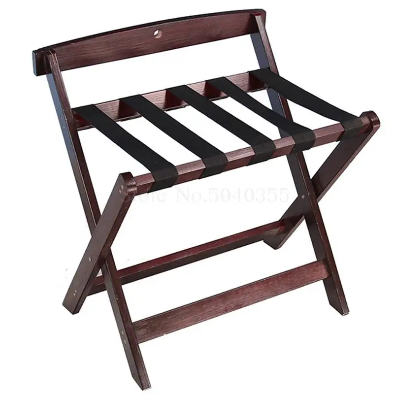 Hotel furniture solid wood luggage rack hotel bedroom clothes rack home folding living room floor