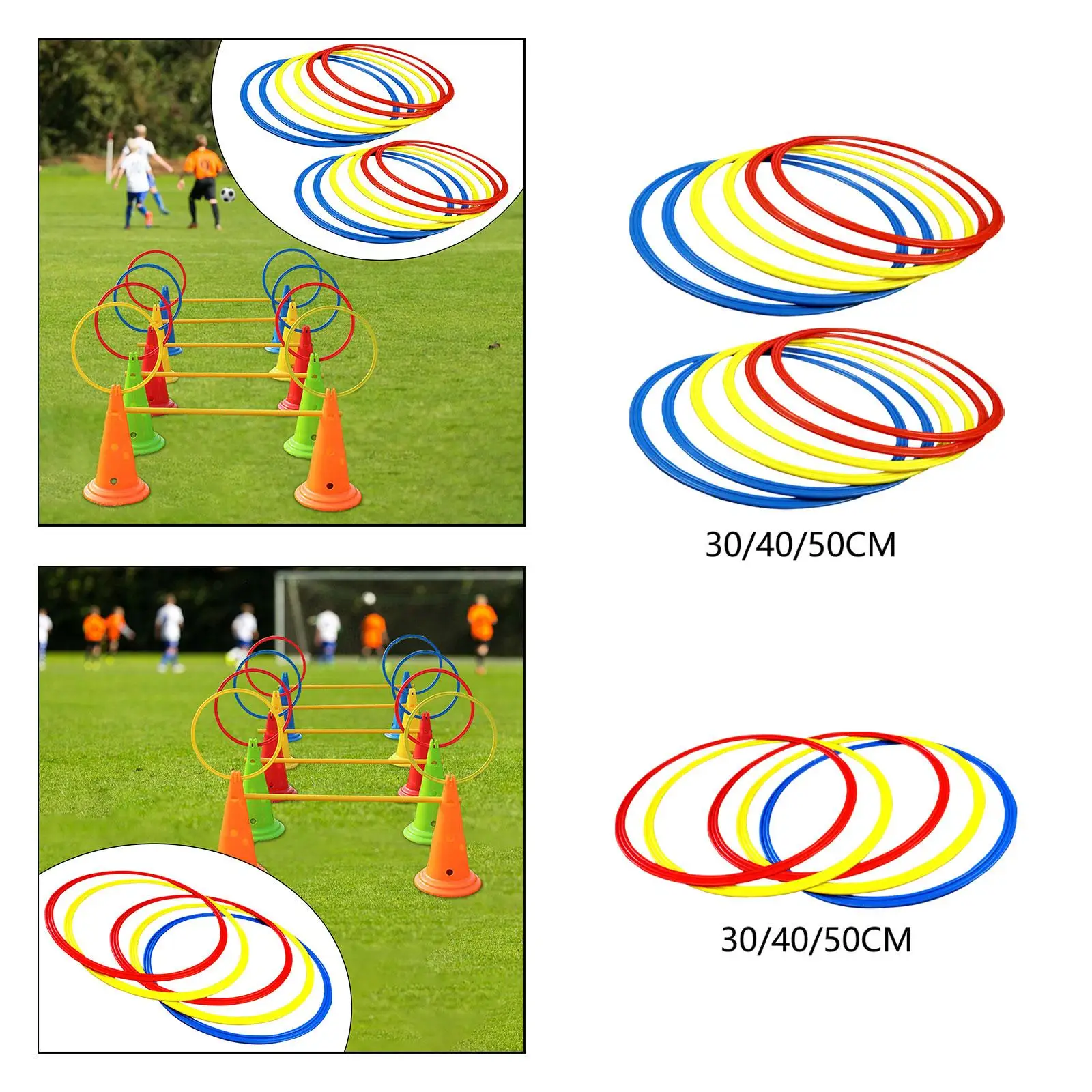 

Agility Training Rings Portable Exercise Devices Outdoor Durable for Adults Tennis