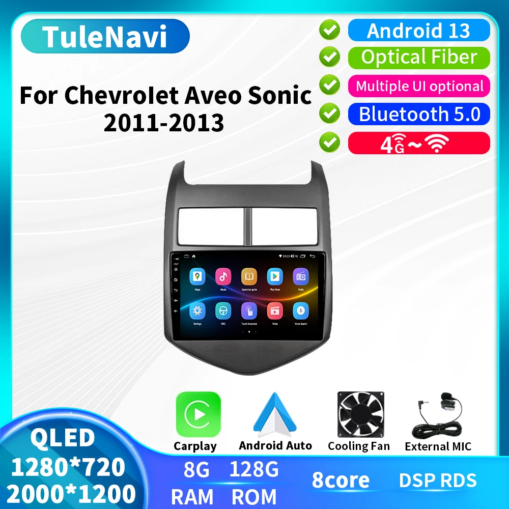 

Автомобильная Мультимедийная система, 8 ГБ + 128 ГБ, 8 ядер, Android, для Chevrolet Aveo Sonic 2011 - 2013