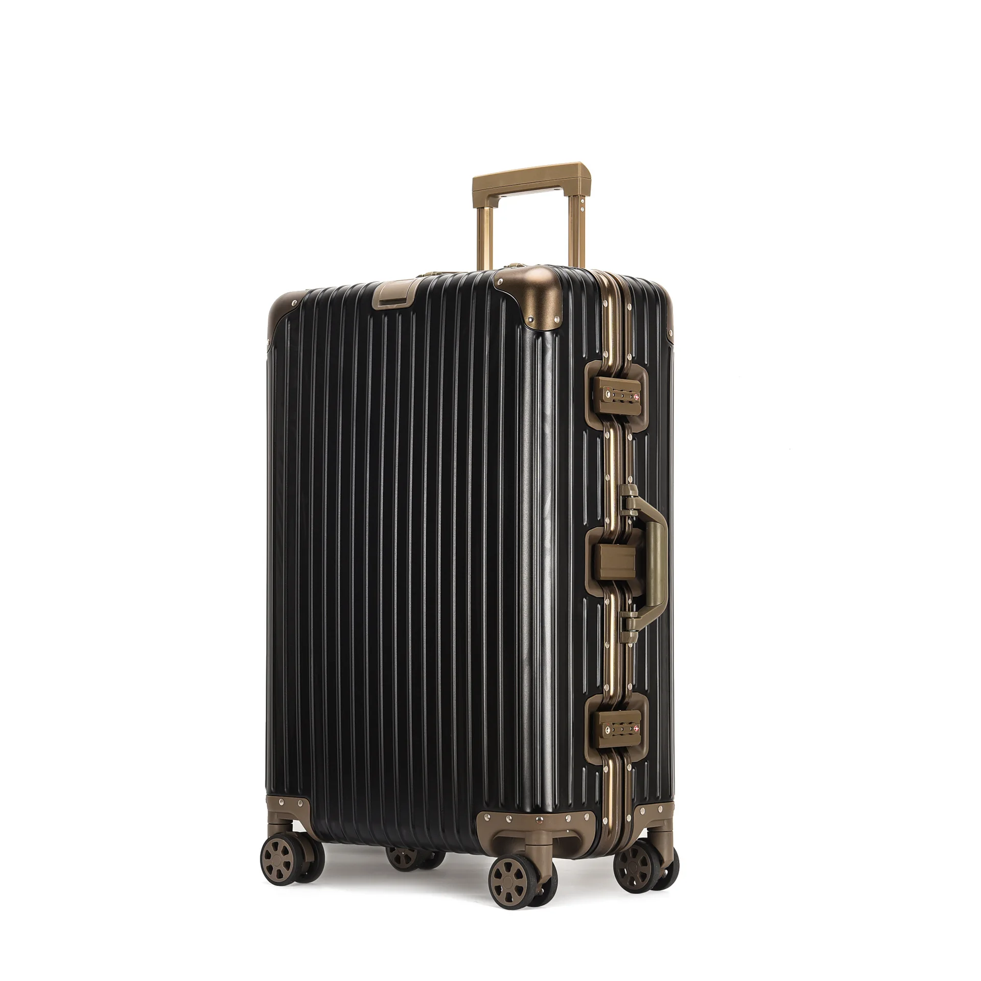 New AluminumLuggage Trolley Case Anti-Scratch Universal Wheel Luggage 20/24/26/28Inch popular ravel suitcase Trolley Case