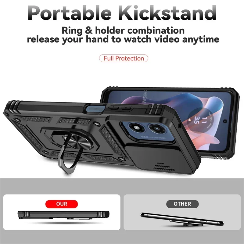 voor Motorola Moto G77 Leren Hoes - Boekstijl Cover met Kaarthouder