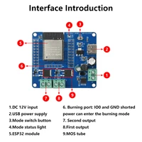 DC 5-60V 2/4 Way Mos Switch Module On-Board Esp32-32E Module Wifi Bluetooth ESP Development Board Type C - Image 4