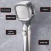 New 4 Mode High Pressure Shower Head With Stop Button Filter Water Sprayer Adjustable Shower Nozzle Spa Shower Head for Bathroom 4